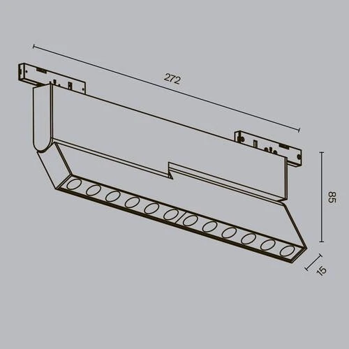 Трековый светильник Магнитная трековая система 5мм LEVITY Points Rot , LED 12W, 2700K, Черный (Maytoni Technical, TR194-1-12W2.7K-M-B) - Amppa.ru