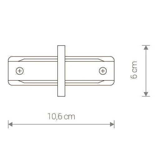 Коннектор для однофазной трековой системы прямой Nowodvorski Profile Recessed White 8967