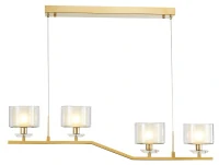 NEWPORT 4400 4404/S gold , Подвесной светильник, Gold Clear crystal Clear glass D100*H26,5/250 cm G9 4*60W