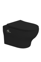 Унитаз подвесной с функцией биде с крышкой  Boheme FIORE 978-SET-2-B черный матовый