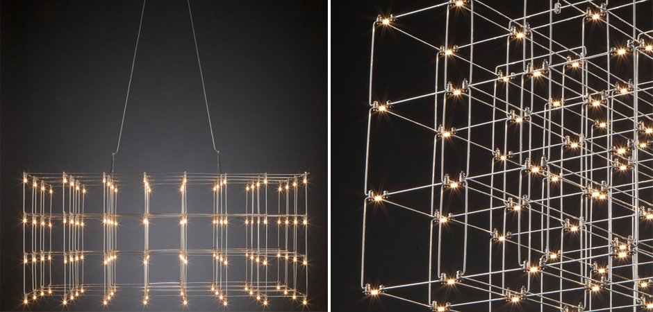 Люстра Quasar Cosmos Square LED pendant light 80/80/200 (ImperiumLoft, 252290-22) - Amppa.ru